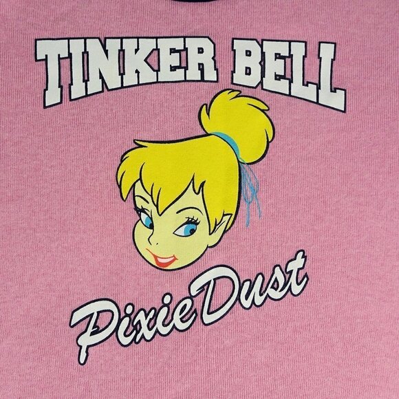 Disney Tinker Bell Pixie Dust Pink Tee Youth Large - Picture 3 of 5
